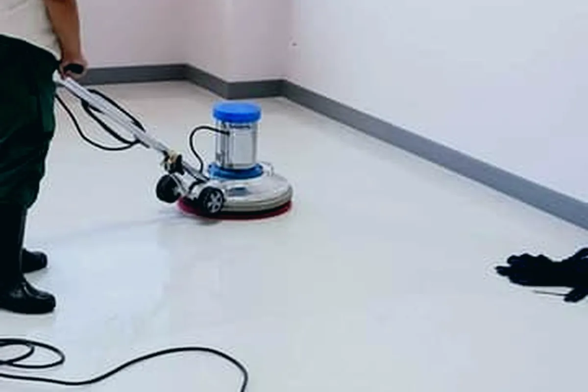 Vinyl floor cleaning and polishing Auckland