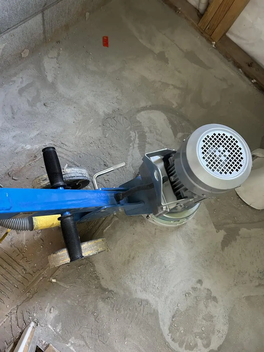 High-Gloss Concrete Floor After Grinding