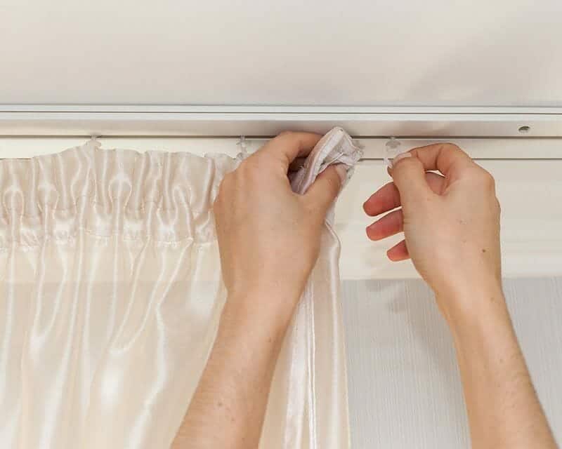 Curtain Hanging After Cleaning